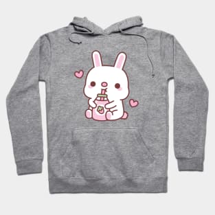 Cute Bunny Loves Strawberry Milk Hoodie